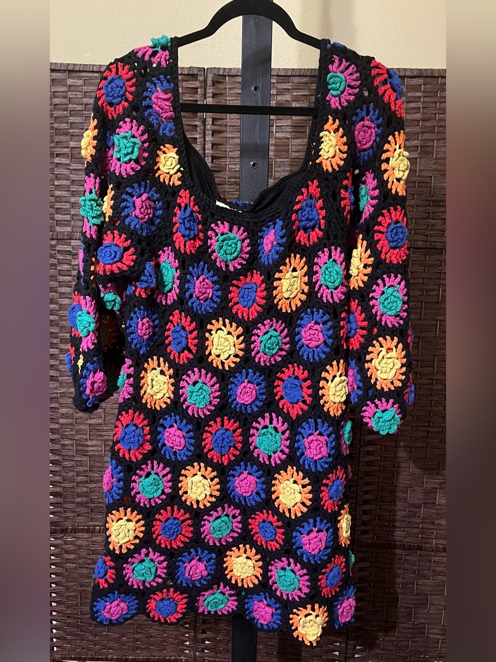 New FARM Rio Scalloped Crocheted Cotton Mini Dress – NWT – Size XL - Picture 5 of 10